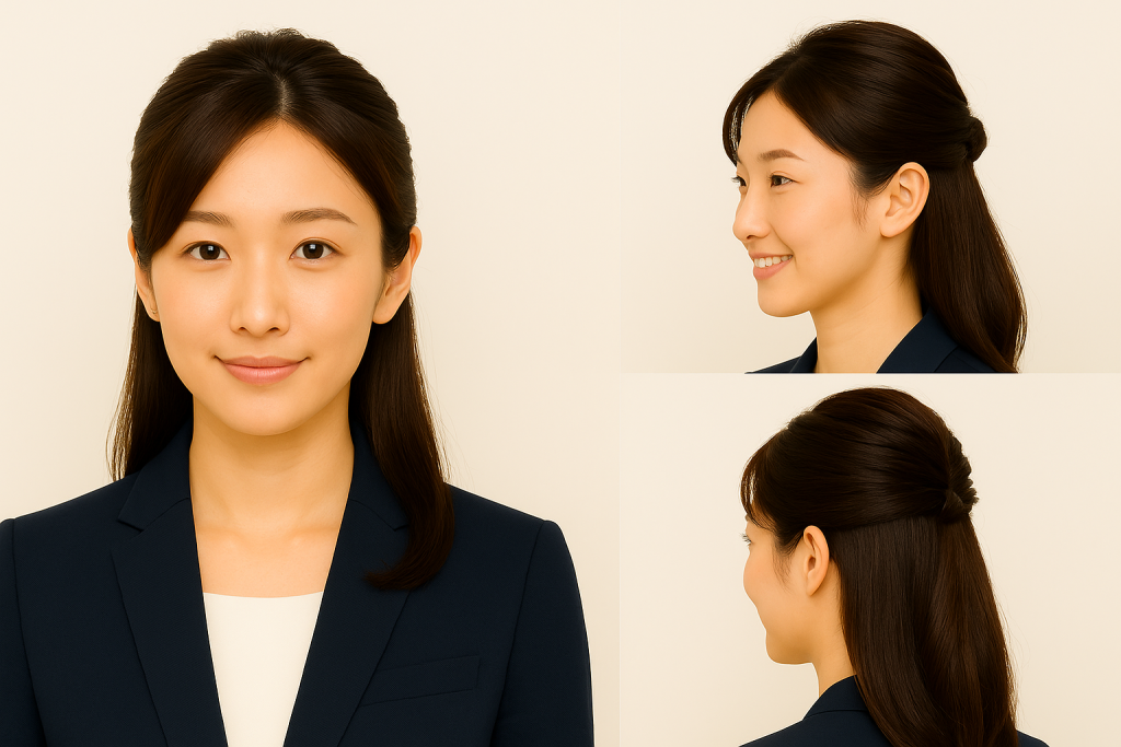 ハーフアップ_営業女性