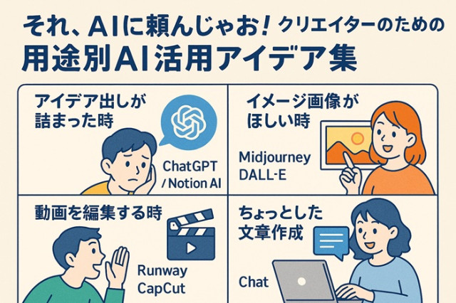 “それ、AIに頼んじゃお！”｜クリエイターのための用途別AI活用アイデア集