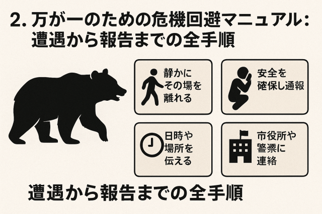 万が一のための危機回避マニュアル：遭遇から報告までの全手順