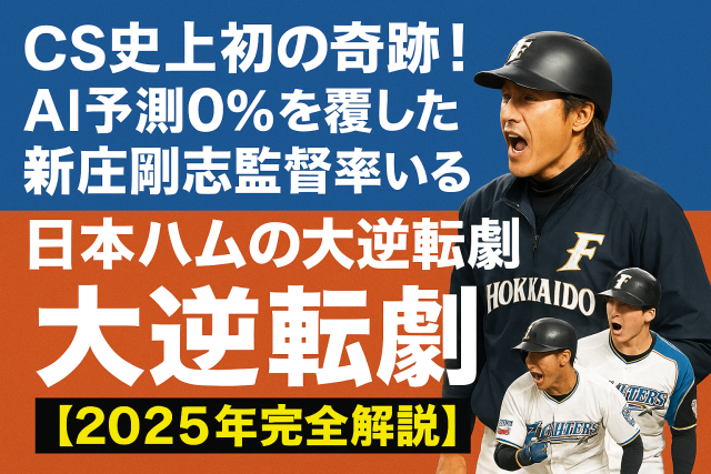 CS史上初の奇跡！AI予測0%を覆した新庄剛志監督率いる日本ハムの大逆転劇【2025年完全解説】