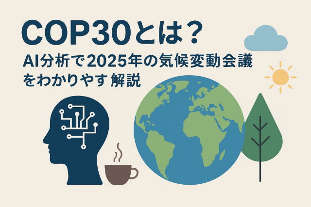 COP30とは?2025年ブラジル開催の気候変動会議をAI視点でわかりやすく解説