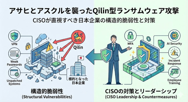 アサヒとアスクルを襲ったQilin型ランサムウェア攻撃:CISOが直視すべき日本企業の構造的脆弱性と対策