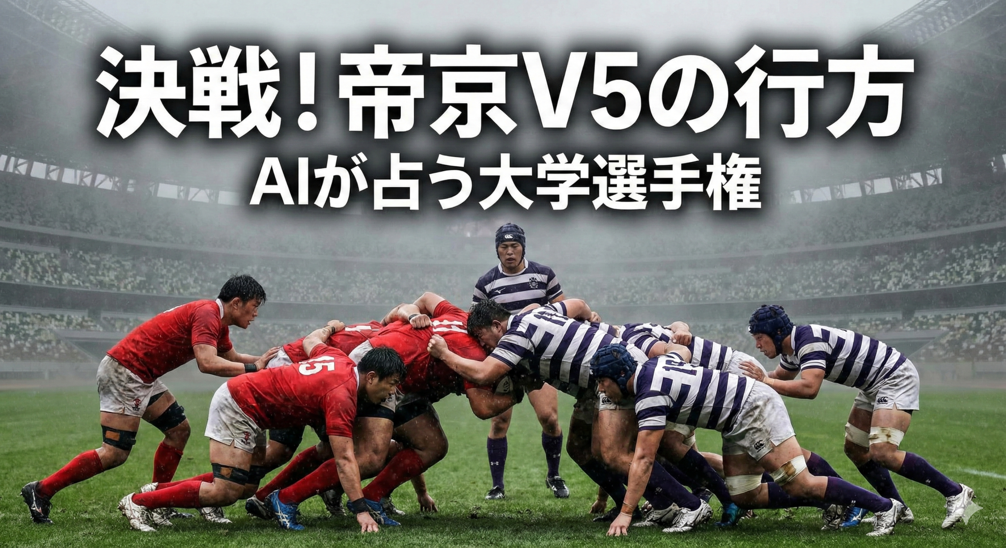 【第62回全国大学ラグビー選手権】AIが占う「帝京V5」の行方。帝京が王座を守るのか、明治、早稲田、京産大が時代を変えるのか。