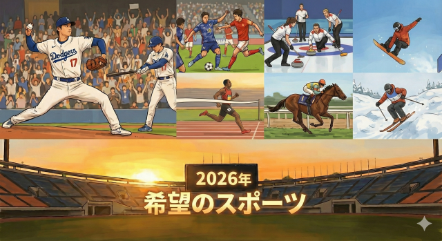 今年も多くのドラマと感動がスポーツの世界を彩りました。2026年も、スポーツが私たちの生活に彩りと希望をもたらしてくれることを願っています。