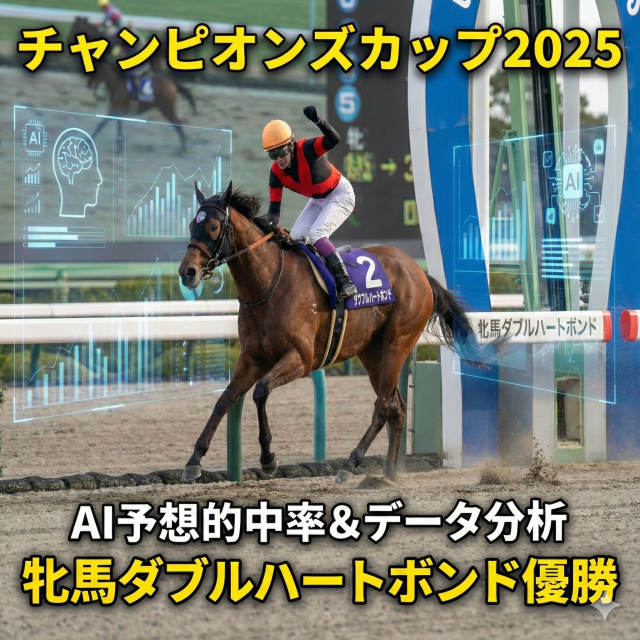 【競馬】チャンピオンズカップ2025結果検証|中京ダート1800m AI予想的中率と牝馬ダブルハートボンド優勝の全データ分析