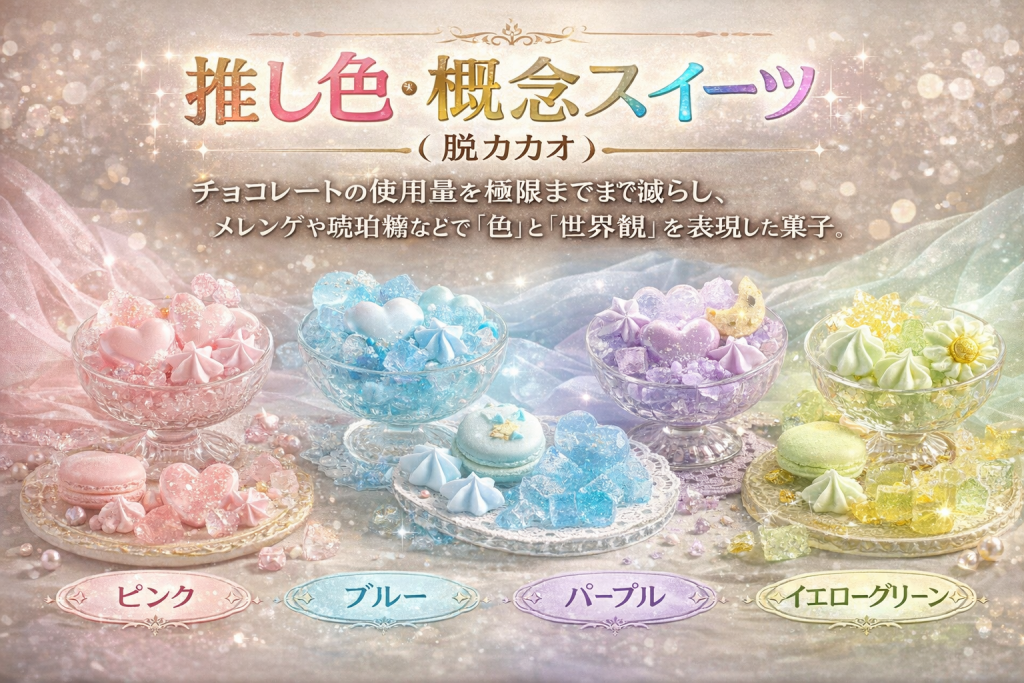 推し色・概念スイーツ（脱カカオ）スイーツ