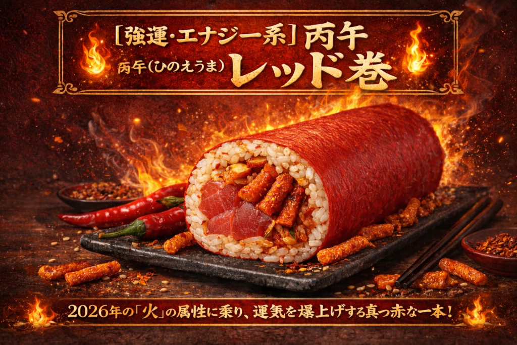 【強運・エナジー系】丙午(ひのえうま)レッド巻 (恵方巻)