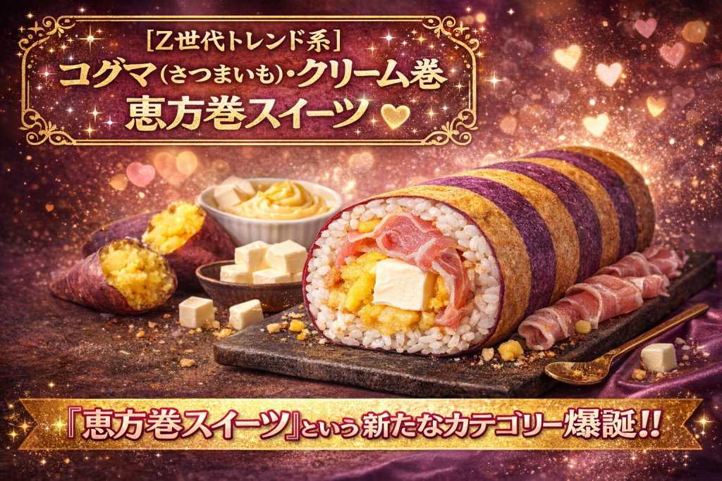 【Z世代トレンド系】コグマ(さつまいも)・クリーム巻(恵方巻)