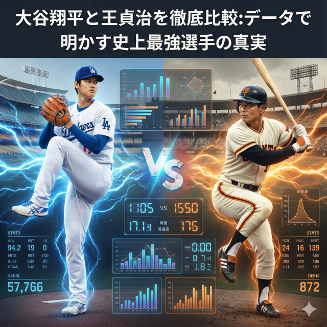 大谷翔平と王貞治を徹底比較:データで明かす史上最強選手の真実
