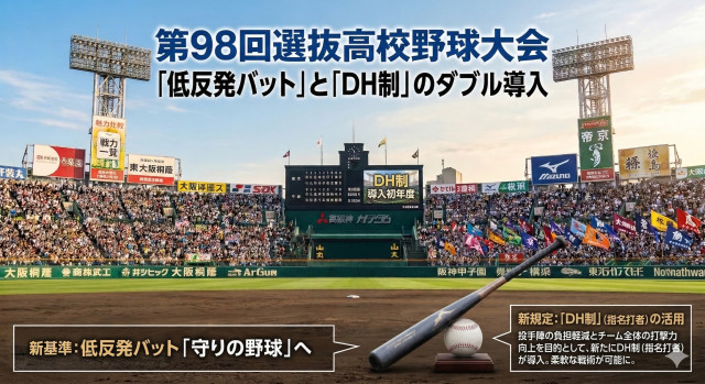 【2026センバツ】「飛ばないバット」と「DH制」で変革される甲子園。観戦前に知るべき5つの衝撃的変化