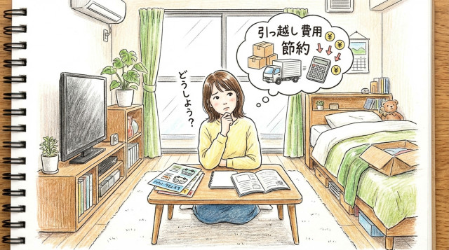 引っ越し費用節約どうしよう?と考えている女性