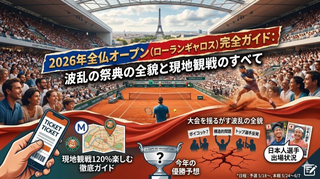 2026年全仏オープン（ローランギャロス）完全ガイド：波乱の祭典の全貌と現地観戦のすべて
