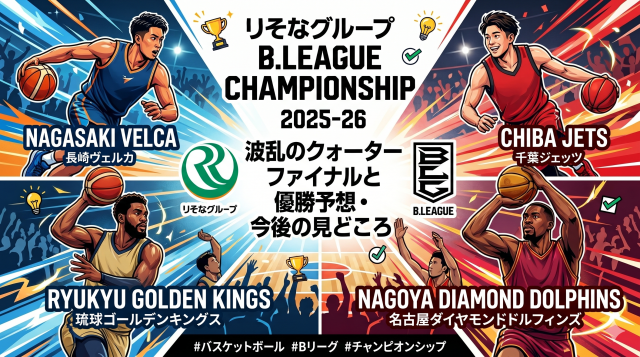 りそなグループ B.LEAGUE 2025-26 CHAMPIONSHIP：波乱のクォーターファイナルと優勝予想・今後の見どころ