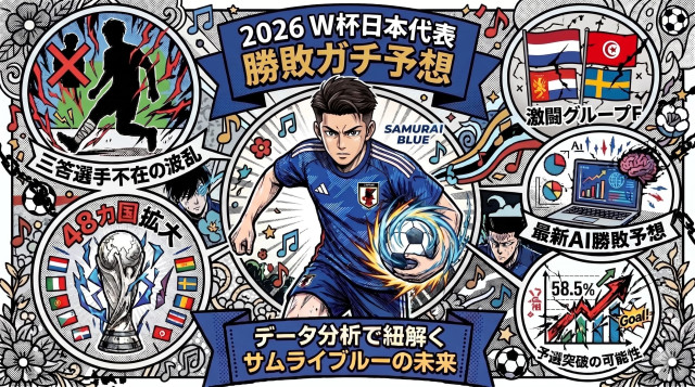 【勝敗予想】W杯2026開幕直前!AIが導き出す日本代表の予選突破確率