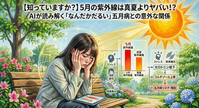 【知っていますか？】5月の紫外線は真夏よりヤバい！？AIが読み解く「なんだかだるい」五月病との意外な関係